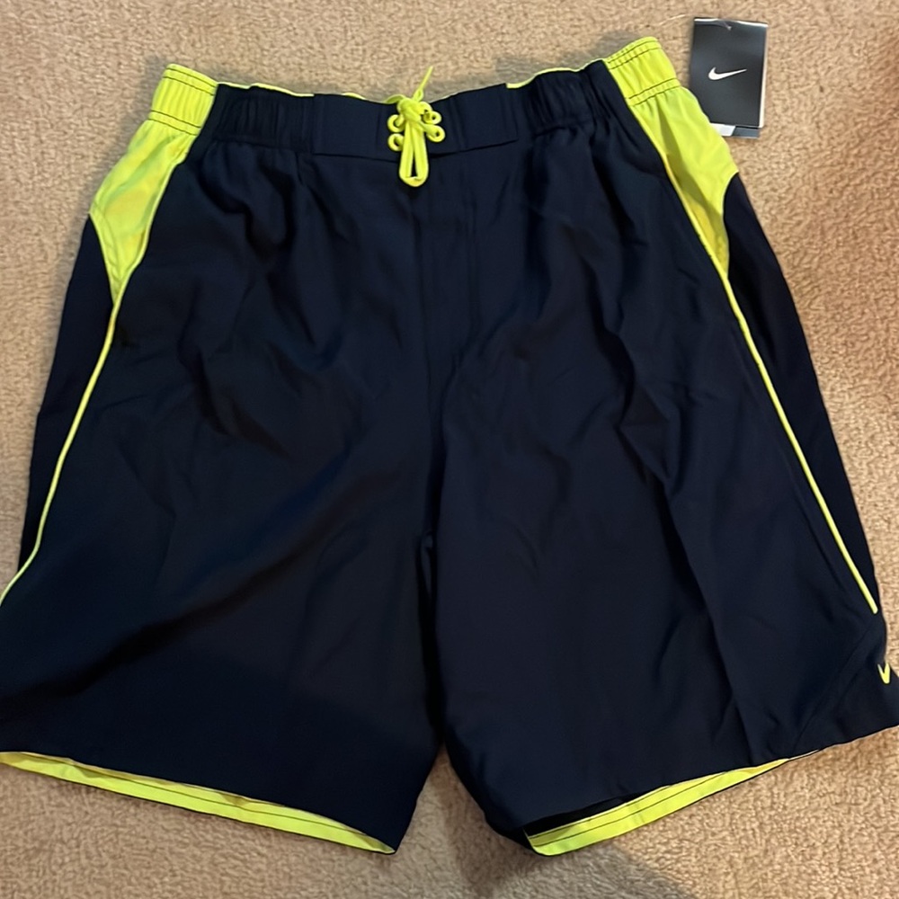 Nike Dri-Fit Volley Shorts Obsidian Men’s Large Green Navy NWT Athletic Running